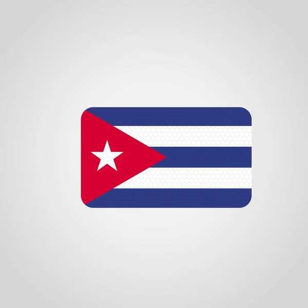 Ilustración Vectorial Bandera Cubana — Vector de stock