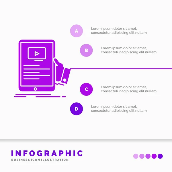 Forum Ligne Webinaire Séminaire Tutoriel Modèle Infographie Pour Site Web — Image vectorielle