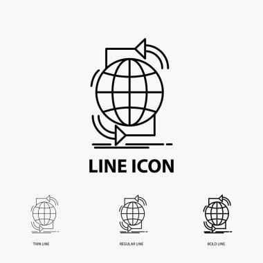 Bağlantı, genel, Internet, ağ, web kutsal kişilerin resmi içinde ince, düzenli ve kalın çizgi stili. Vektör çizim