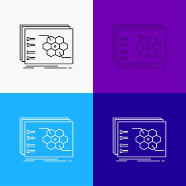 Oyun, stratejik, strateji, taktik, taktik simgesi üzerinde çeşitli arka plan. Çizgi stili tasarım, Web ve uygulama Eps 10 vektör çizim için tasarlanmış