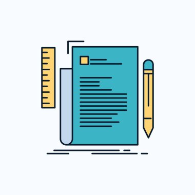 Programlama, kod, kodlama, dosya, komut dosyası düz simgesi. yeşil ve sarı işaret ve sembolleri Web sitesi ve mobil appliation için. vektör çizim