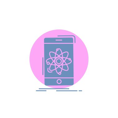 veri, bilgi, mobil, araştırma, bilim glif simgesi.