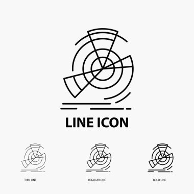 Veri, diyagram, performans, Gelin, ince, normal ve kalın çizgi stili simgesini referans. Vektör çizim
