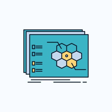 Oyun, stratejik, strateji, taktik, taktik düz simgesi. yeşil ve sarı işaret ve sembolleri Web sitesi ve mobil appliation için. vektör çizim