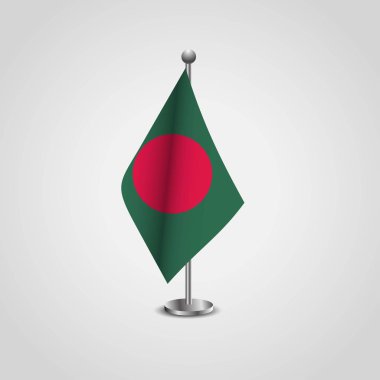 Bangladeş bayrağı rozeti tasarlamak vektör
