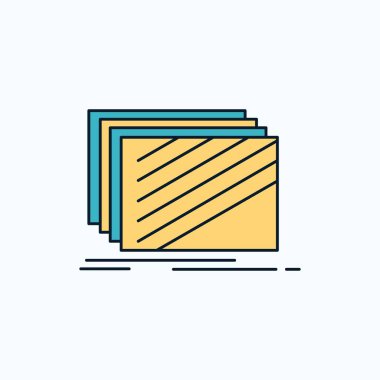 Design, layer, layout, texture, textures Flat Icon. green and Yellow sign and symbols for website and Mobile appliation. vector illustration