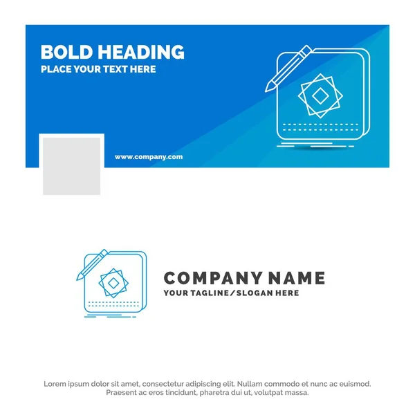 Blaue Business Logo Vorlage Für Design App Logo Anwendung Design — Stockvektor