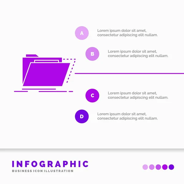 Archivio Catalogo Directory File Cartella Modello Infografico Sito Web Presentazione — Vettoriale Stock