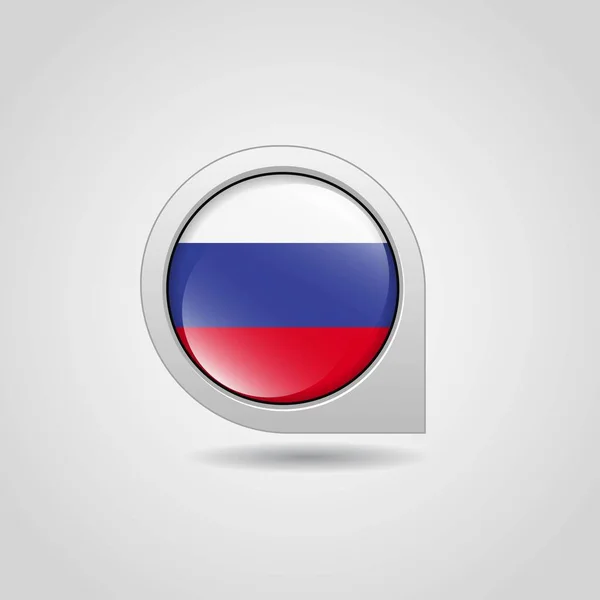 Флаг России Pin — стоковый вектор