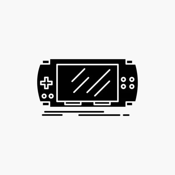 Consola Dispositivo Juego Juego Psp Glyph Icon Ilustración Aislada Vectorial — Archivo Imágenes Vectoriales