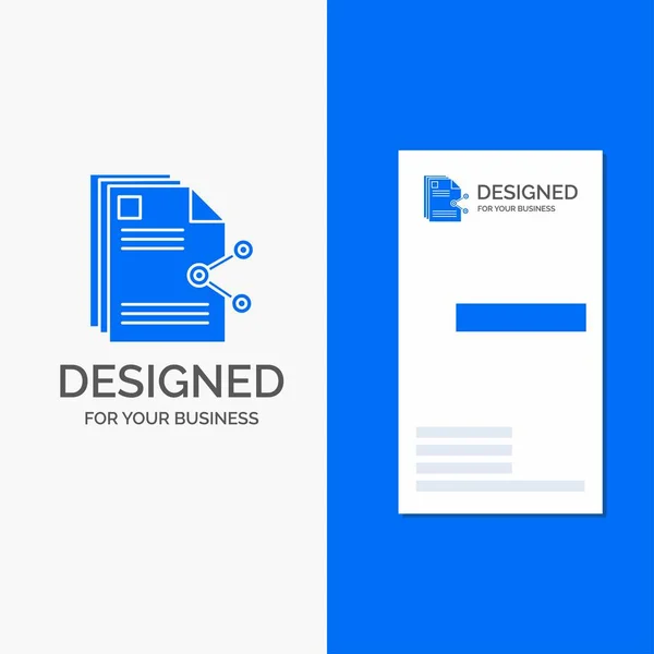 Business Logo Content Files Sharing Share Document Vertical Blue Business — Stock Vector