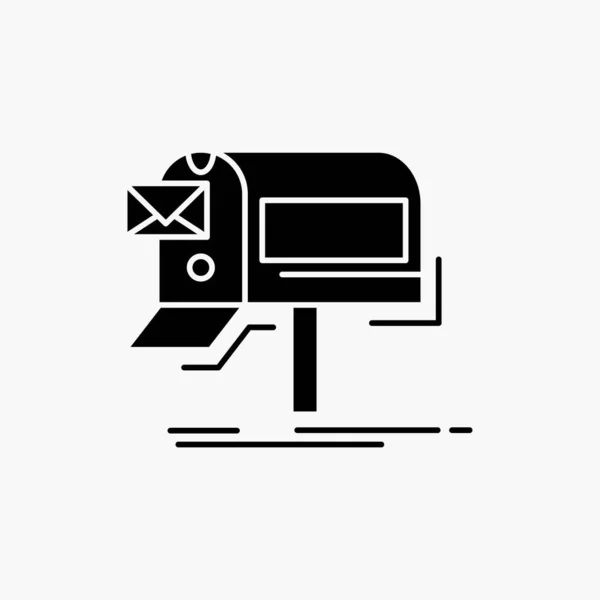 Kampagnen Mail Marketing Newsletter Mailglyphen Symbol Vektor Isolierte Abbildung — Stockvektor