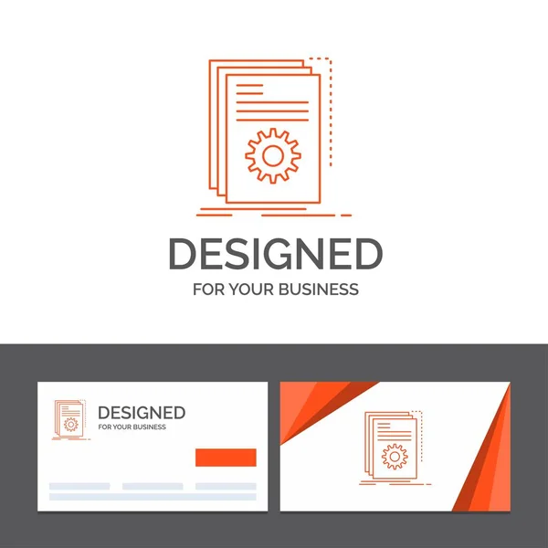 Szablon Logo Firmy Dla Aplikacji Kompilacji Deweloper Program Skrypt Orange — Wektor stockowy