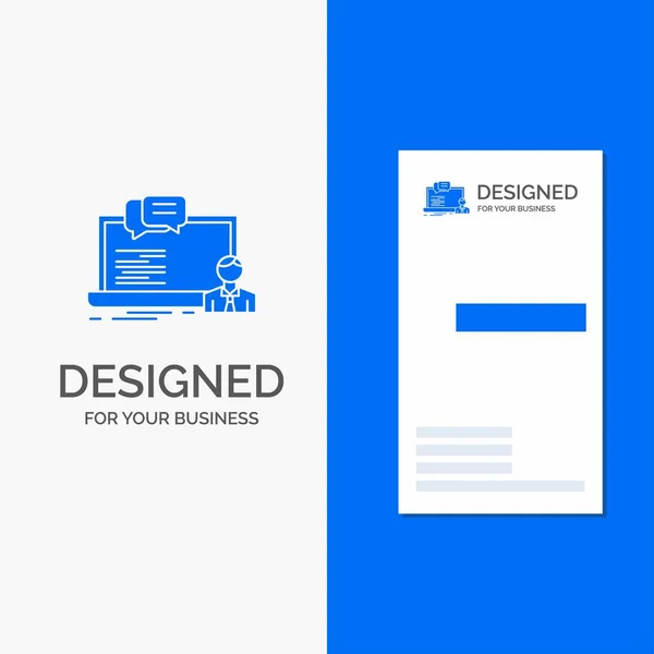 Business Logo Training Course Online Computer Chat Vertical Green Business Stock Vector Image By C Flatart