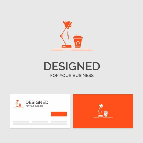 Plantilla Logotipo Empresarial Para Estudio Diseño Café Lámpara Flash Plantilla — Vector de stock