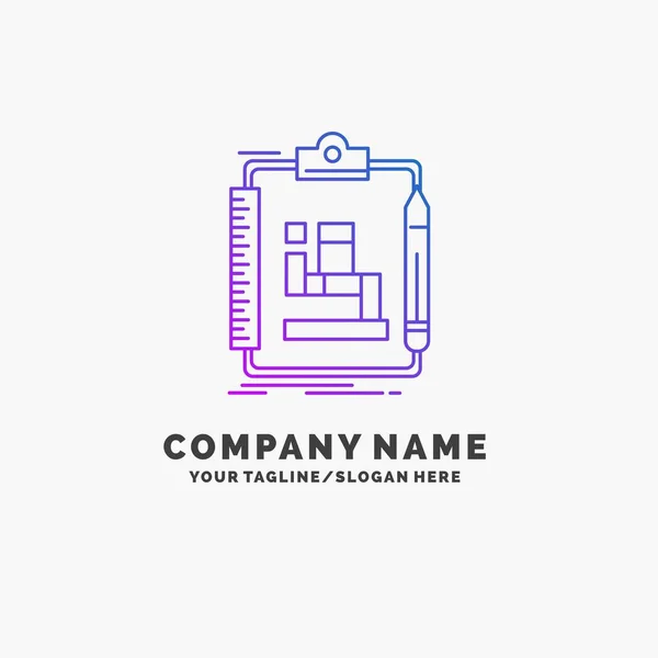 Algoritmo Processo Schema Lavoro Flusso Lavoro Purple Business Logo Template — Vettoriale Stock
