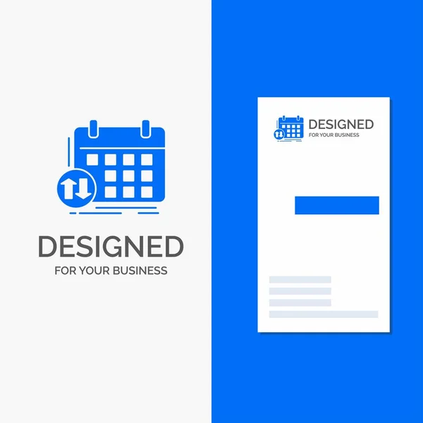 Бизнес Логотип Расписания Занятий Расписания Назначения Мероприятия Вертикальный Синий Шаблон — стоковый вектор