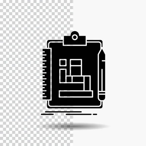 Algorithm Process Scheme Work Workflow Glyph Icon Transparent Background Black — 图库矢量图片