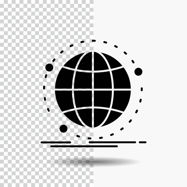 Daten Global Internet Netzwerk Web Glyphen Symbol Auf Transparentem Hintergrund — Stockvektor