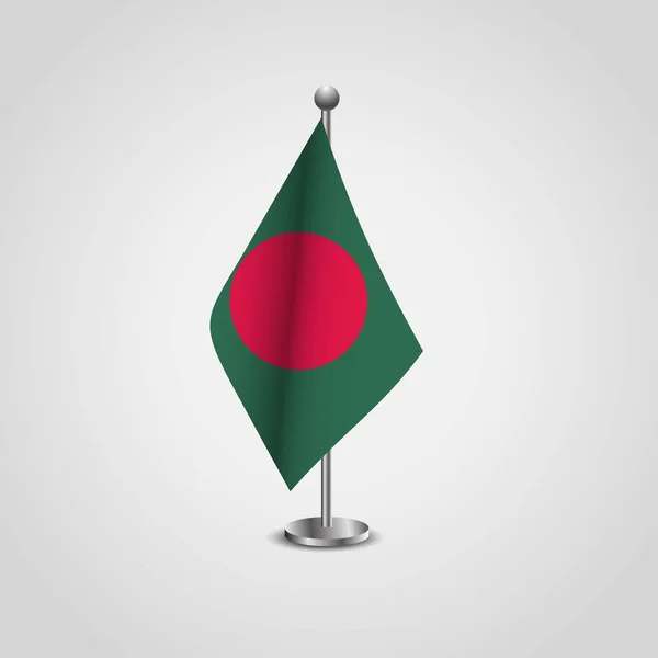 Bangladesh Bandera Insignia Diseño Vector — Vector de stock