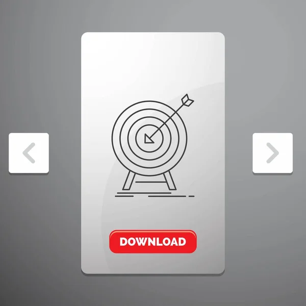페이지 슬라이더 디자인 다운로드 버튼에 아이콘을 — 스톡 벡터