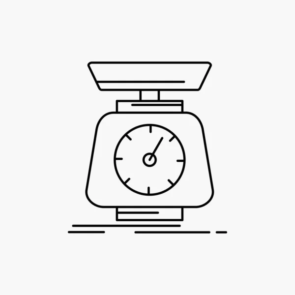 Implementazione Massa Scala Scale Volume Line Icon Illustrazione Isolata Vettoriale — Vettoriale Stock