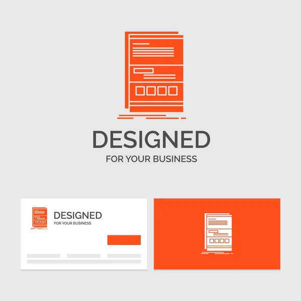 Business Logo Template Browser Dynamic Internet Page Responsive Orange Visiting — Stock Vector
