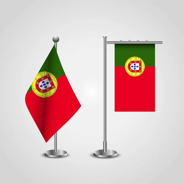 Bandera Portugal Polo — Vector de stock