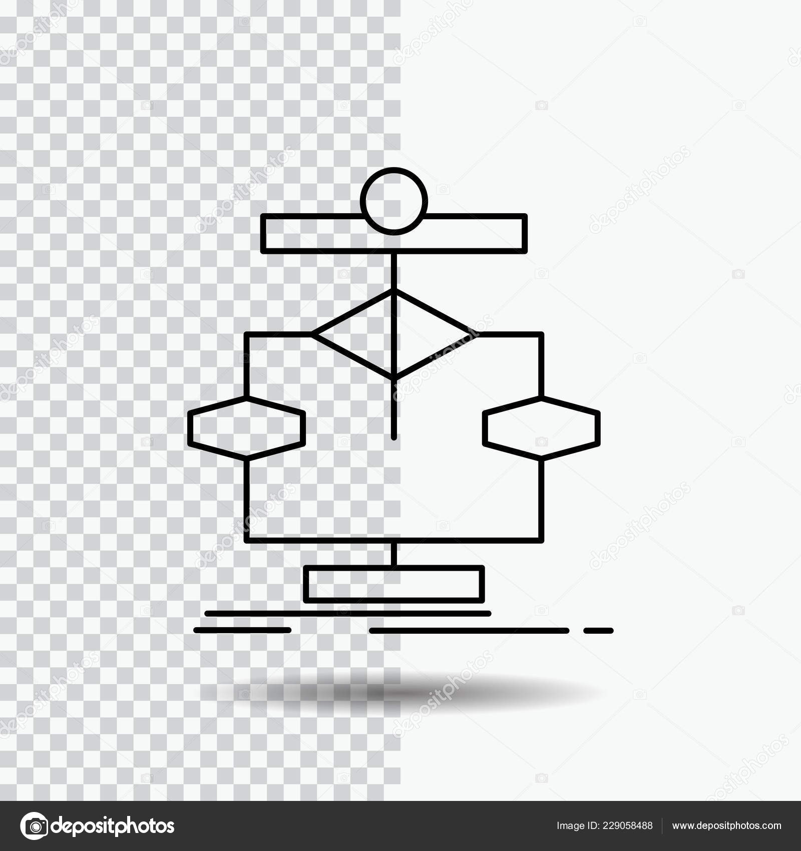 Algorithm Chart Data Diagram Flow Line Icon Transparent Background ...