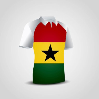 Gana bayrak T-shirt üzerinde