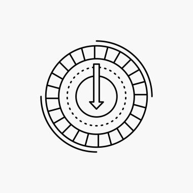 Tüketimi, maliyet, masraf, daha düşük, satırı simgesi azaltmak. İzole vektör çizim