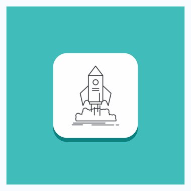 Düğme başlatmak, başlangıç, gemi için yuvarlak olan yakındaki, satırı simgesi turkuaz arka plan görev