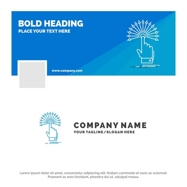 Modelo Azul Logotipo Negócio Para Alcance Toque Destino Digital Analítico — Vetor de Stock