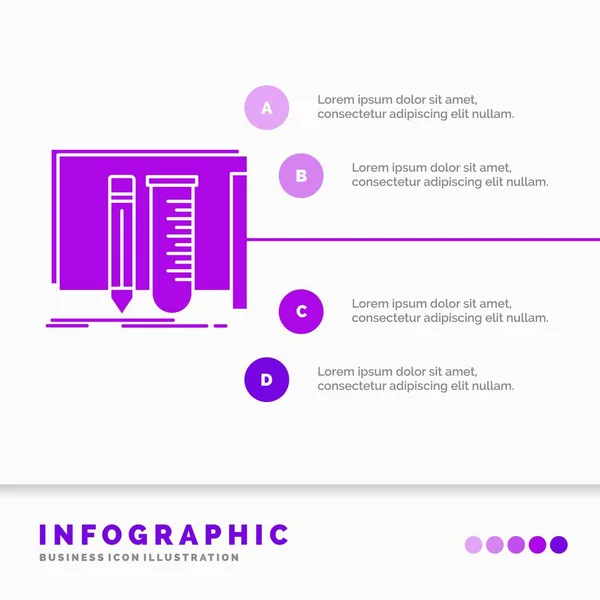 Build Equipment Fab Lab Tools Modello Infografico Sito Web Presentazione — Vettoriale Stock