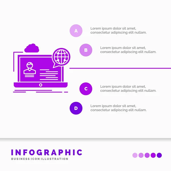 Webinar Foro Línea Seminario Sitio Web Plantilla Infografías Para Sitio — Archivo Imágenes Vectoriales