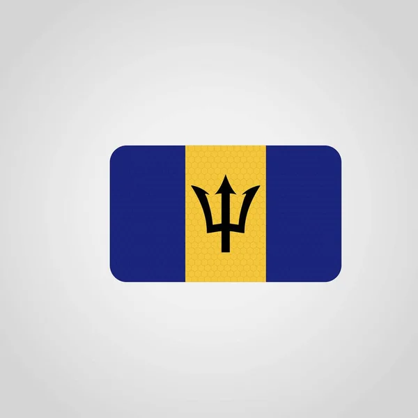Illustrazione Vettoriale Bandiera Barbados — Vettoriale Stock
