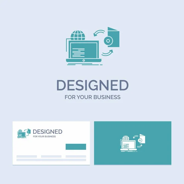 Disco Online Gioco Pubblicare Pubblicare Business Logo Glyph Icona Simbolo — Vettoriale Stock
