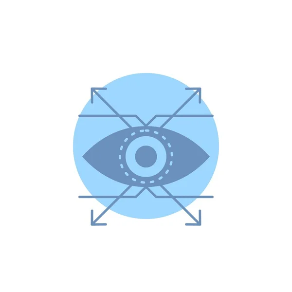 Geschäft Auge Blick Vision Glyph Symbol — Stockvektor