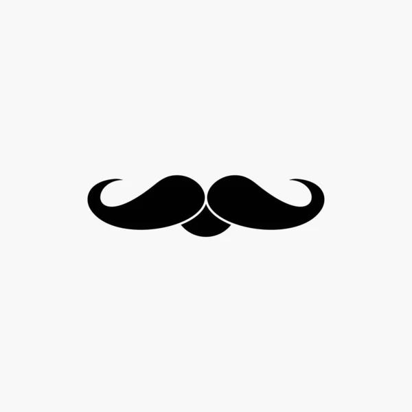 Bigote Hipster Movember Macho Hombres Glyph Icon Ilustración Aislada Vectorial — Archivo Imágenes Vectoriales