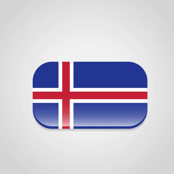 Vector Diseño Bandera Islandia — Vector de stock
