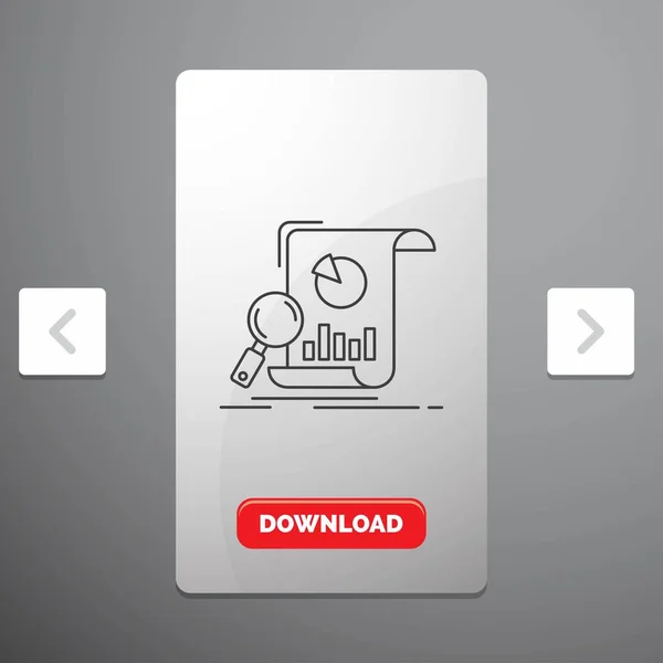 Аналитика Бизнес Финансы Исследования Иконка Дизайне Слайдеров Carousal Pagination Красная — стоковый вектор