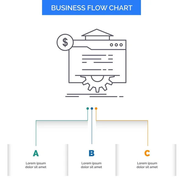 Seo Progresso Globo Tecnologia Site Business Flow Chart Design Com — Vetor de Stock