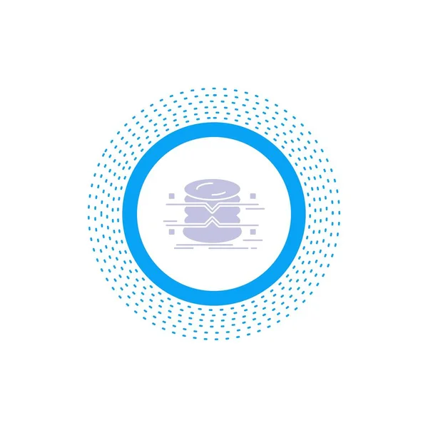 Database Dati Architettura Infografica Monitoraggio Glyph Icon Illustrazione Isolata Vettoriale — Vettoriale Stock