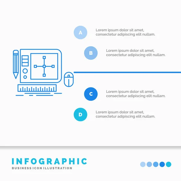 Design Graphic Tool Software Web Designing Infographics Template Website Presentation — Vector de stock