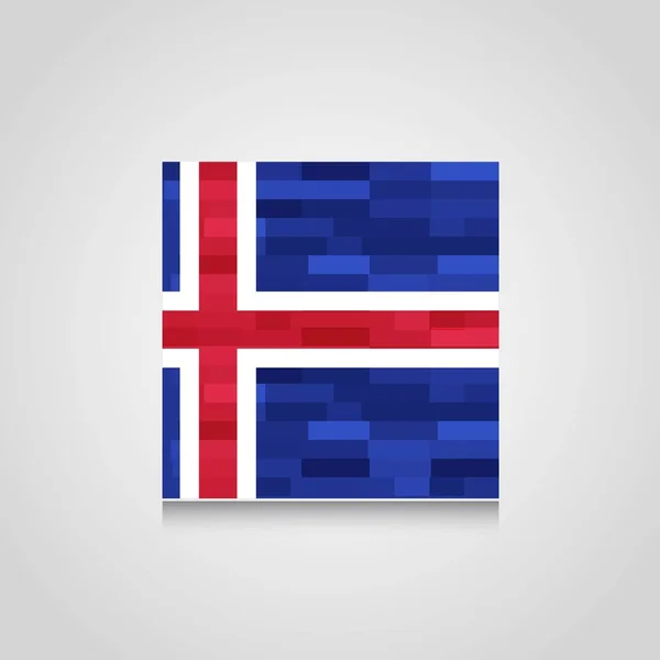 Islandia Antecedentes Bandera Abstracta — Vector de stock