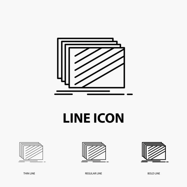 Дизайн Слой Компоновка Текстура Текстуры Icon Thin Regular Bold Line — стоковый вектор