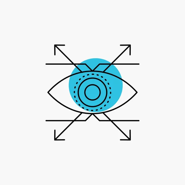 Business Oeil Regard Vision Line Icon — Image vectorielle