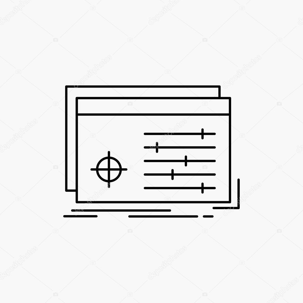 File, object, processing, settings, software Line Icon. Vector isolated illustration