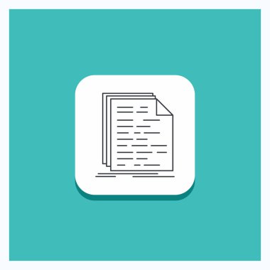 Düğme kodu, kodlama, Doktor, programlama, için yuvarlak satırı simgesi turkuaz arka plan komut dosyası
