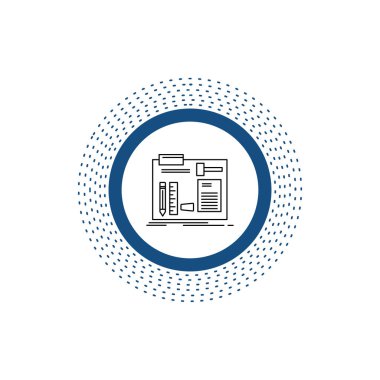 Yapı, yapı, DIY, mühendis, atölye satırı simgesi. İzole vektör çizim